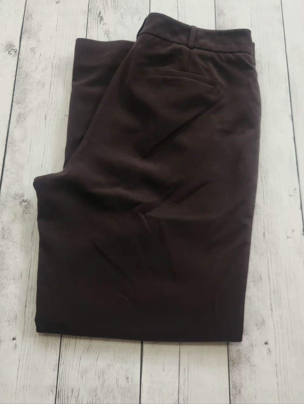 Dressbarn Womens Size 12 Chocoalte Brown Lined Dress Pants